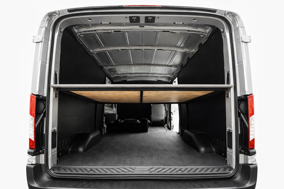 32x75  bed system in a 2019 Cargo Medium roof. 