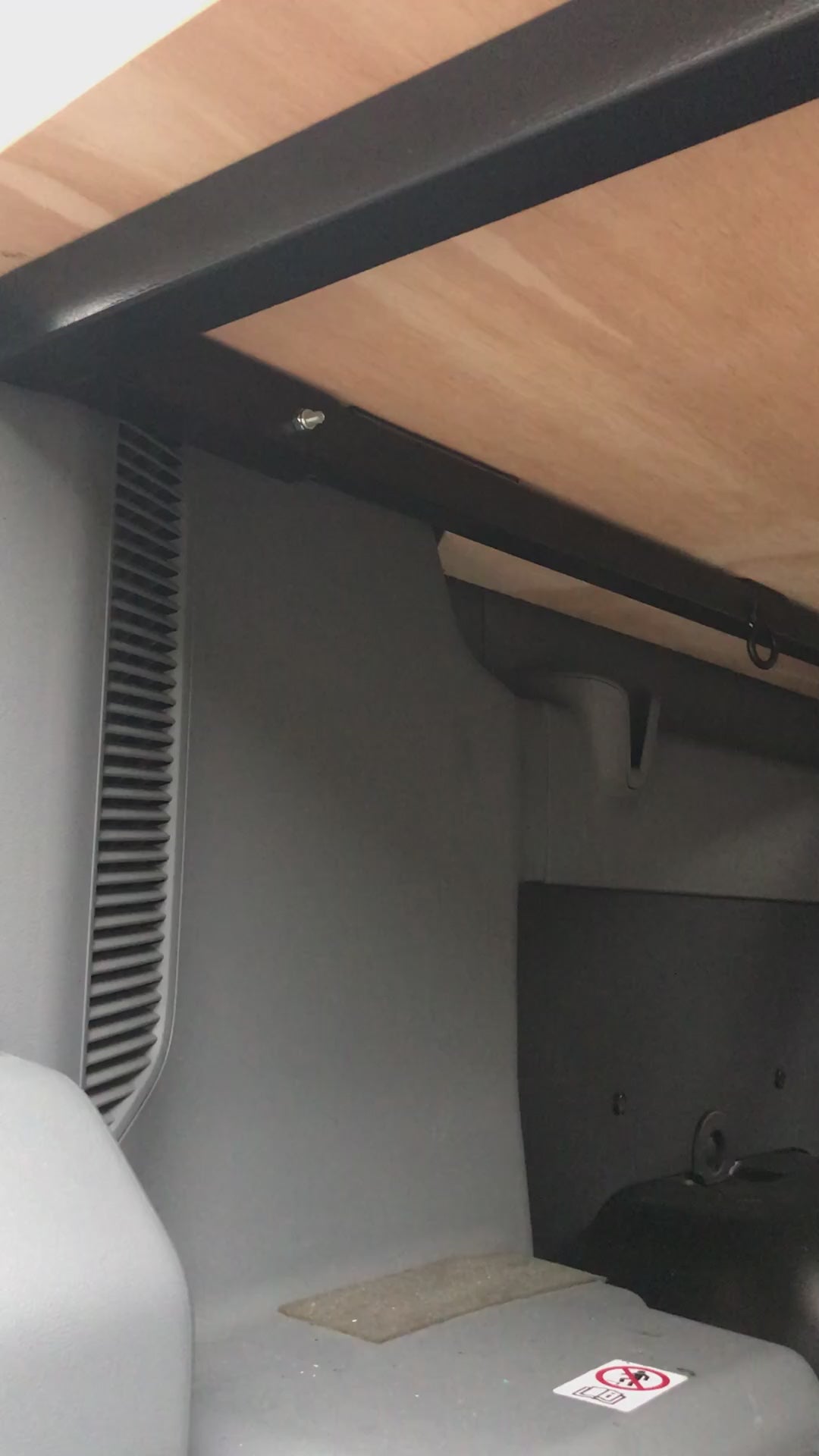 32 tall by 55 deep bed system in a passenger Ford Transit. 